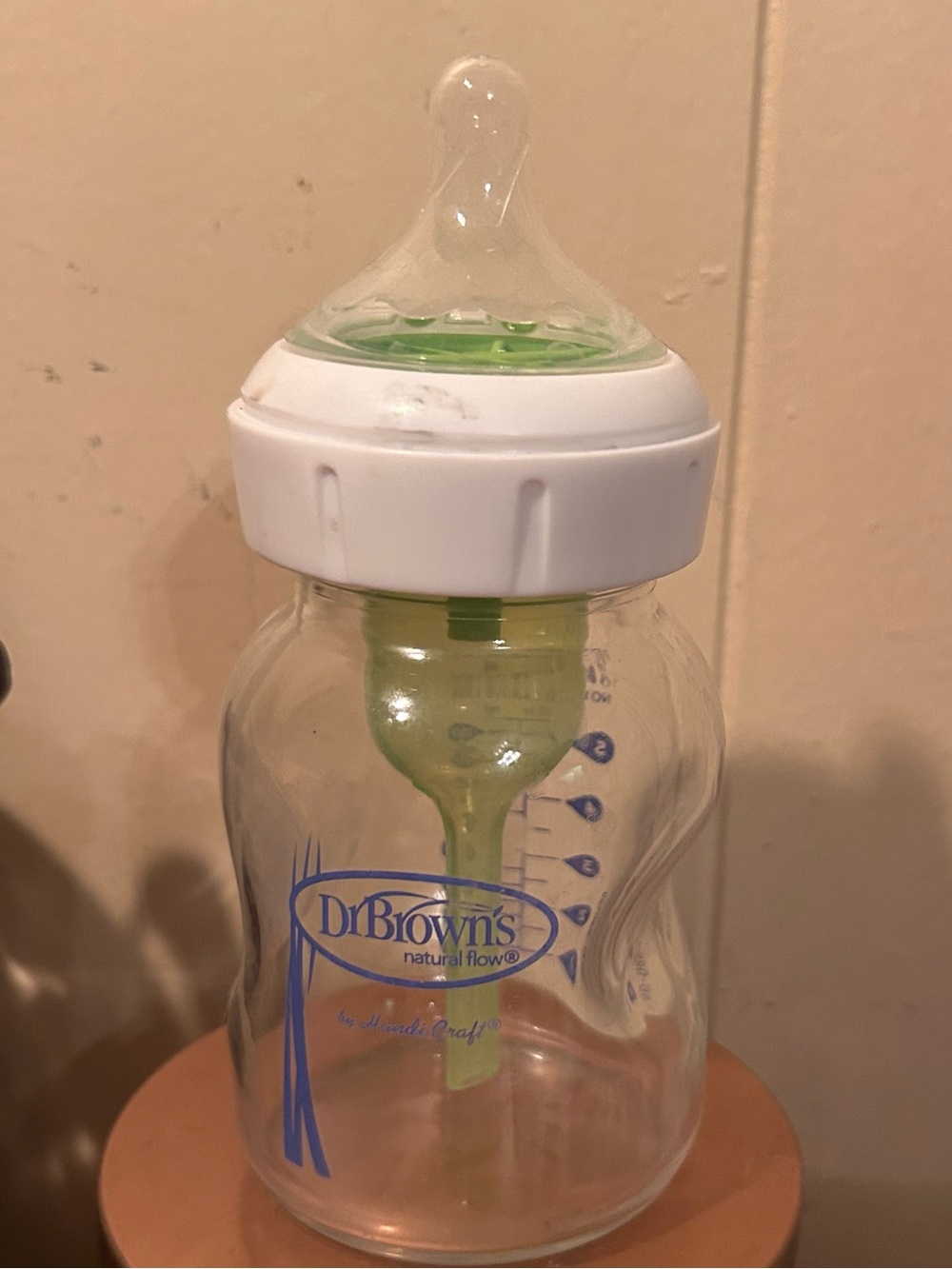 Dr. Browns Natural Flow Wide-Neck Glass Baby Bottle- Level 1 Slow Flow Nipple